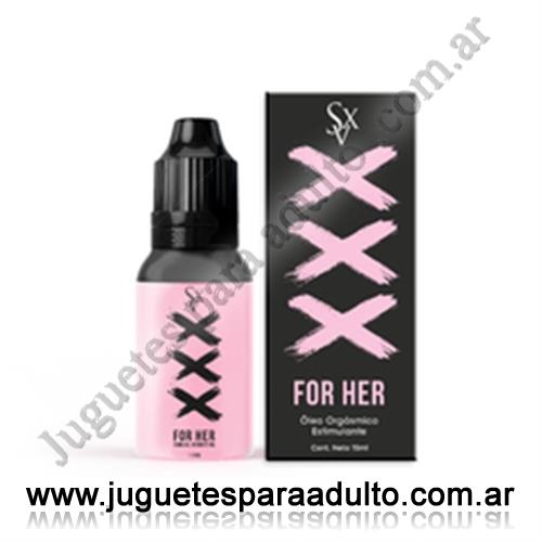 ACEITES Y LUBRICANTES, Lubricantes sexitive, Aceite Estimulante XXX for her 15ml Aceites y lubricantes, Lubricantes sexitive, Aceite Estimulante XXX for her 15ml